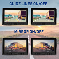 Backup Camera for Truck RV,Back up Camera with Screen Kit HD 1080P 7inch Reverse Monitor,Rear View Cameras for Trailer, Bus/Tractor/Vehicle with 170 Degree,IP69K Waterproof,IR Night Vision.