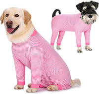 Yeapeeto cotton spandex dog onesie recovery suit with legs