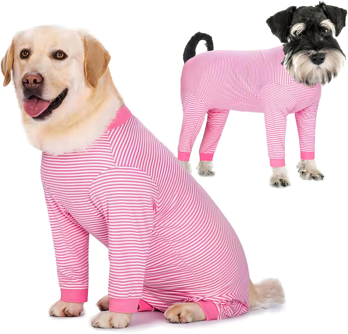 Yeapeeto cotton spandex dog onesie recovery suit with legs