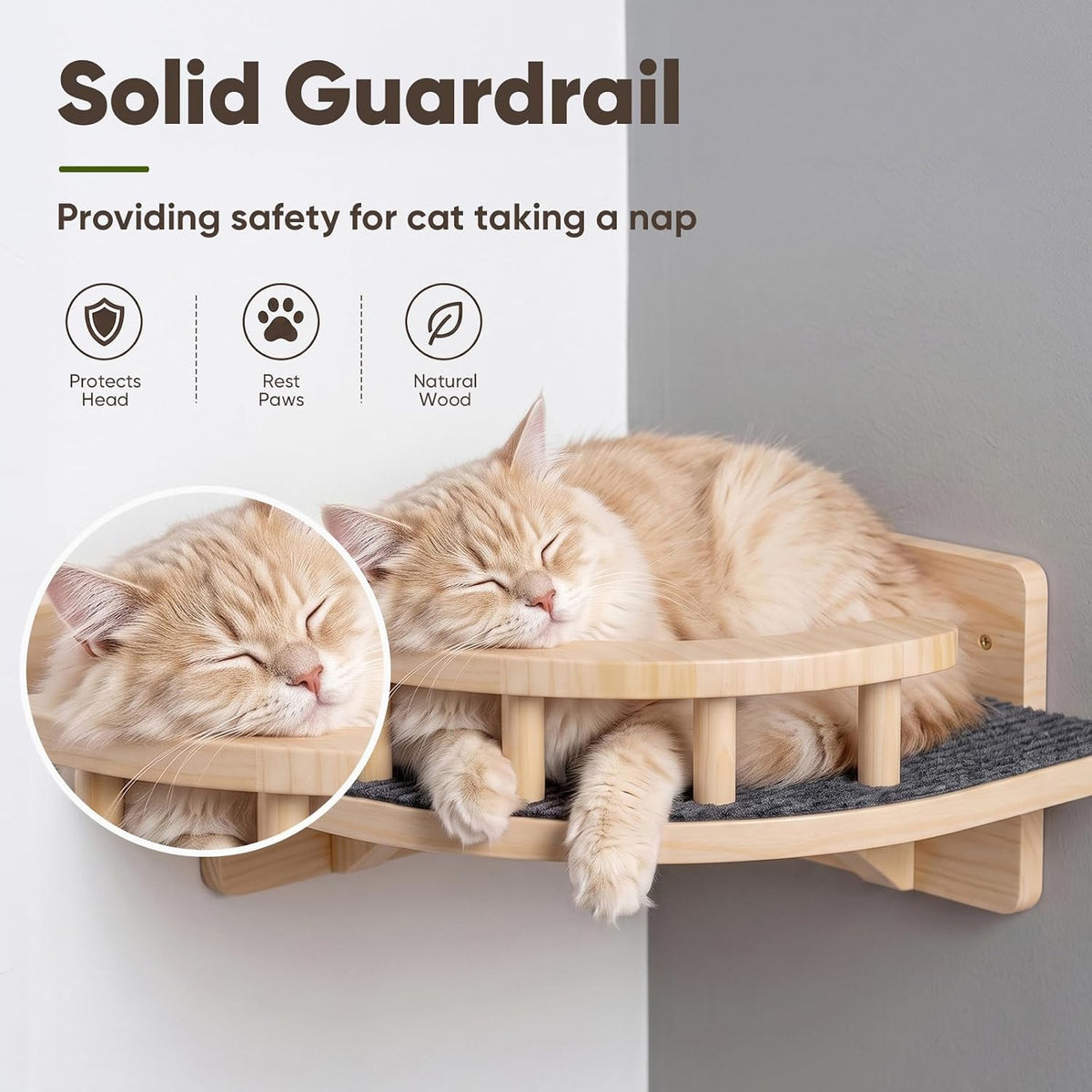 Cat Wall Shelves with 3 Steps - Corner - image 3