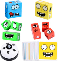 Wooden Face Changing Magic Cube Game with Bell