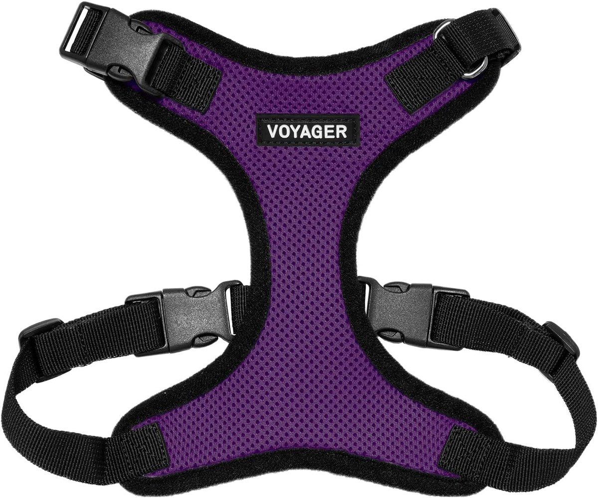Voyager Step-in Lock Dog Harness, Pink - Harness (Purple/Black Trim) / XL (Chest: 23 - 28")