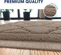 Cat Litter Box Mat, Kitty Premium PVC Pad, Durable Trapping Rug - #06 Champagne / Medallion/47 x 36 Inch - image 3