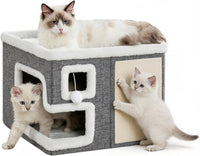 Cat Houses for Indoor Cats - Grey / Large