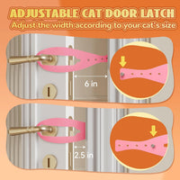 TGIOW Cat Door Latch, Cat Door Stopper Keep Open 2.5-6", White - 2pcs-pink - image 3