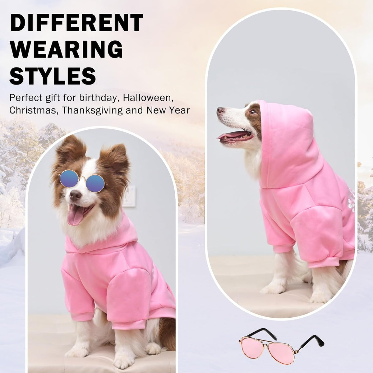 Security Dog Hoodie for Small Medium Large Dogs Boys Girls – Essentials for Dogs - #2 Pink (EMB SECURITY Printed With Pocket) / Large - image 2