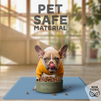 Dog Food Mat - Raised Edges Dogs Mat for Food and Water Prevent Spill, Waterproof Cat Food Mats - 18.5"L x 11.5"W / Maya - image 3