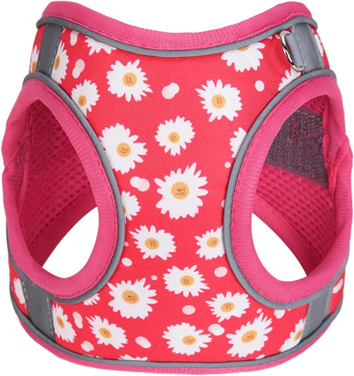 Step in Dog Harness No Pull Flower Adjustable Soft Mesh Harness – Essentials for Dogs - XS(neck:9.5"-10.5",chest:11.5"-13.5") / Rose red - image 3