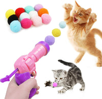 Mewlmart Interactive Cat Toys for Indoor Cats Pink Cat Pom Pom Balls - Pink 30 balls