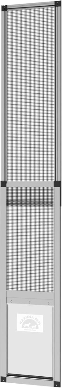 Hakuna Pets V2 Patio Pet Door Screen Insert Panel for Sliding Doors - Large / Silver