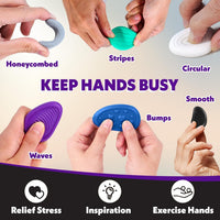Fidget Toys Adults Sensory Stone: 6 Pack Textured Worry Stone - 24pcs - image 2