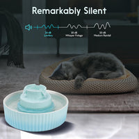 Lawfery Ceramic Cat Water Fountain - Light Blue - image 3