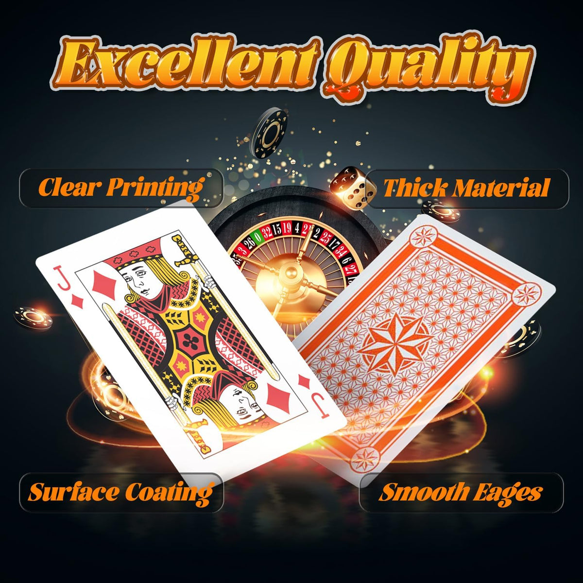 SeptCity Jumbo Playing Cards, Super Big Giant Game – Fun for Kids & Family - 4 times - image 3