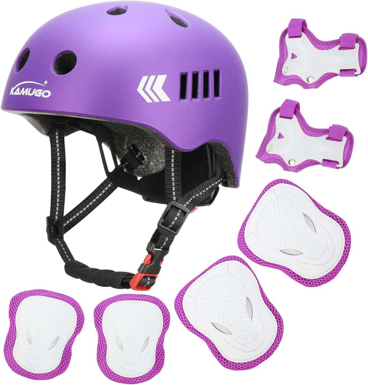 KAMUGO Kids Bike Helmet Set - Purple