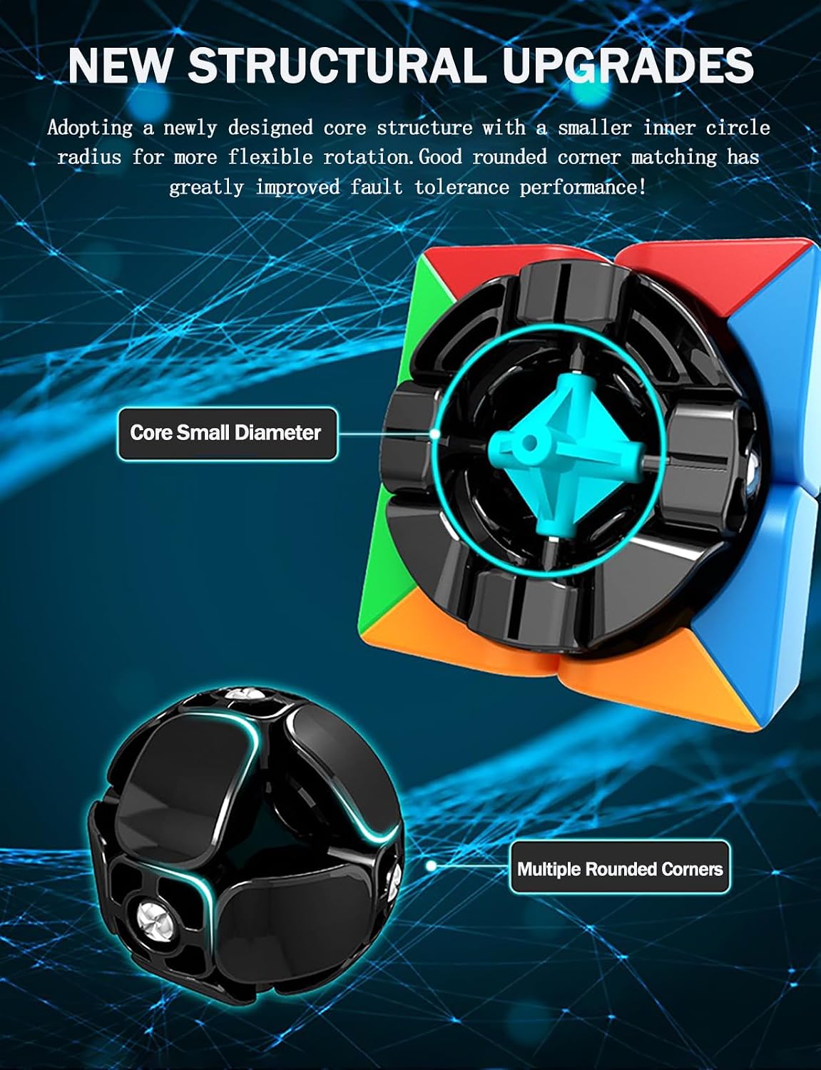 CFMOUR stickerless 2x2 and 3x3 speed cube set in gift box - view 15