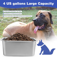 3 Gallon Large Dog Water Bowl, Stainless Steel Bowl, Giant Dogs – Essentials for Dogs - 1PCS(Original Color) / 4 Gallons - image 3