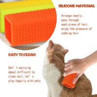 2pcs Pet Dog Cat Hair Remover, Pet Hair Removal Tool - Orangeyellow - image 3