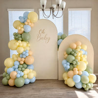 Blue Silver Balloon 12Inch Dark Metallic Blue Silver Confetti Latex - Green Blue Yellow - image 3