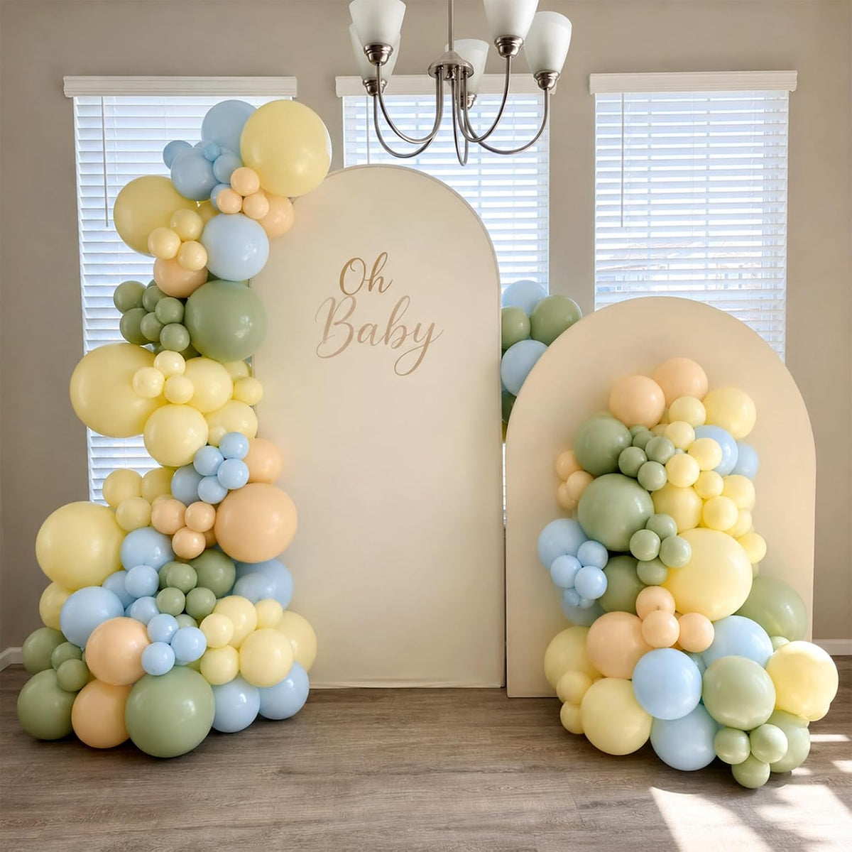 Blue Silver Balloon 12Inch Dark Metallic Blue Silver Confetti Latex - Green Blue Yellow - image 3