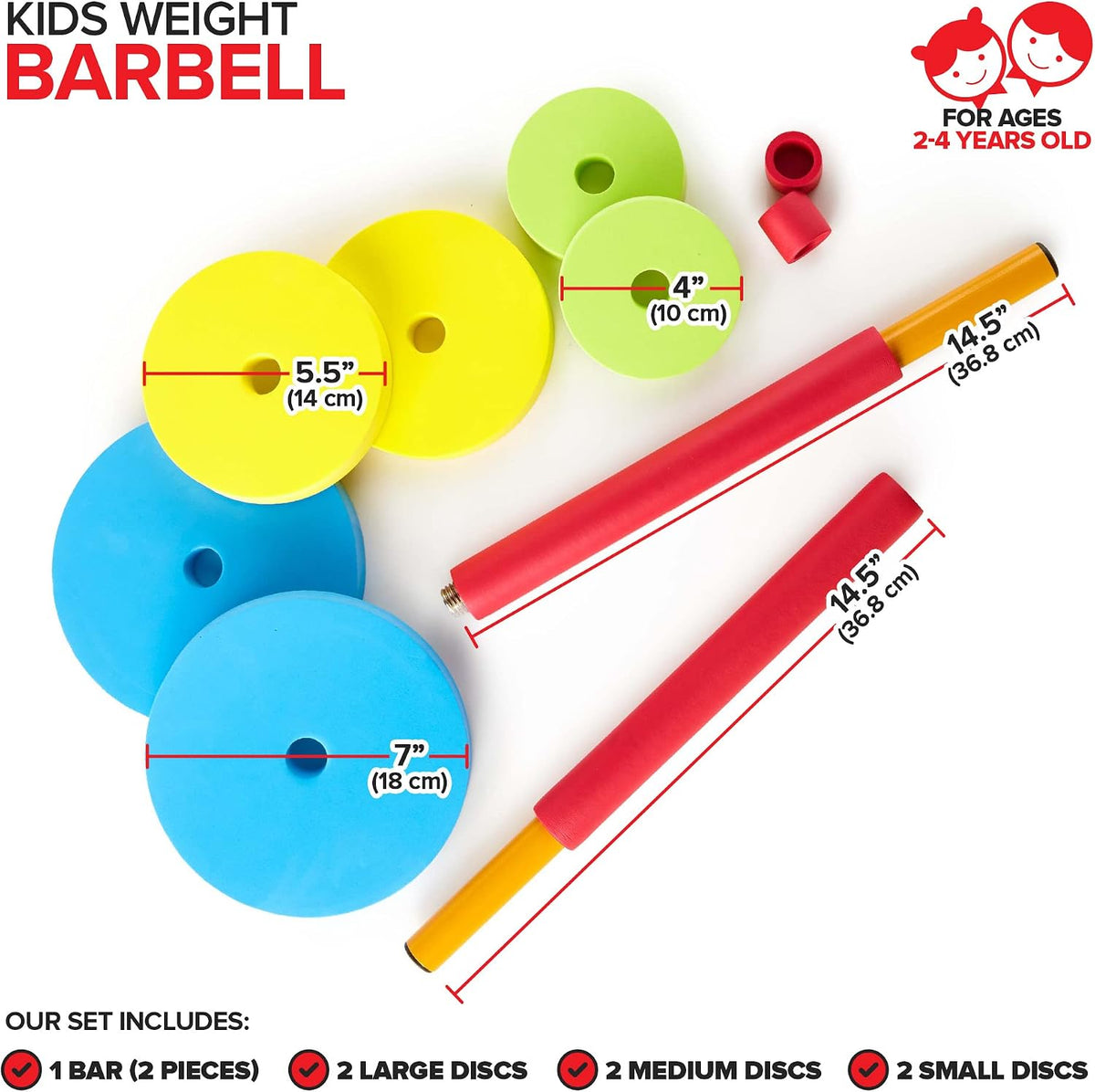 Modern Innovations Kids Weight Set Toy Dumbbells - Barbell / Multicolored - image 2