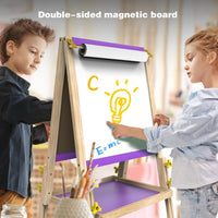 JOYOOSS Easel for Kids Art Easel Toddlers Easels With Paper Roll – Fun for Kids & Family - Purple - image 4