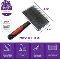 Paw Brothers Professional Grade Extra Long Slicker Brush - Extra Long Hard Pin - image 3