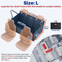 Convertible Back Seat Extender for Dogs - L / Black - image 2