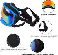 Medium Dog Sunglasses with Adjustable Strap UV Protection - Large size-Blue frame colored lenses - image 4