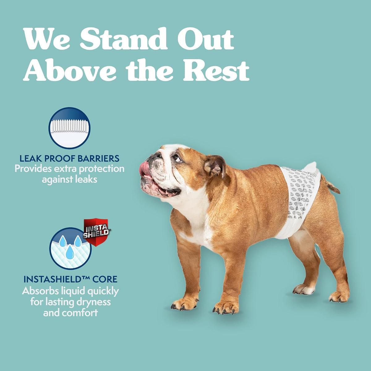 Simple Solution Male Dog Diapers, Disposable Belly Bands, M - Toy / 30 - image 4