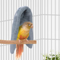 Wontee Cozy Bird Blanket Parrot Cage Snuggle Hut Warm Bird Nest House - Large / Grey - image 3