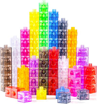 100 Pcs Translucent Linking Cubes, Light Table Manipulatives - Translucent Linking Cubes
