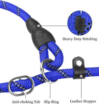 Slip Lead for Dogs, No Pull Training Leash, Padded Handle – Essentials for Dogs - M-3/8"x6'(50-110lbs) / Navy Blue - image 4