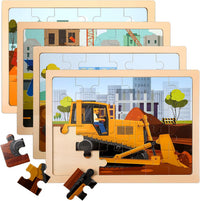 LACCHOUFEE 4-pack wooden puzzles for kids ages 3 to 5 - view 3