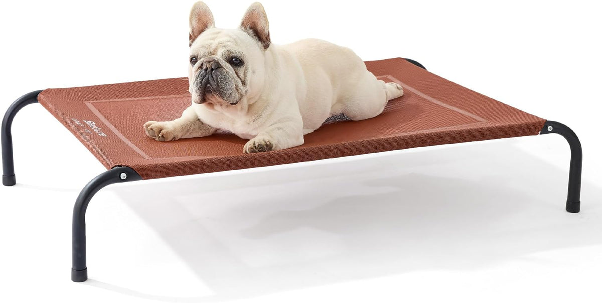 Bedsure Outdoor Elevated Cooling Dog Bed Large Sized Dog - Terracotta / 41.4"L x 26"W x 8"Th
