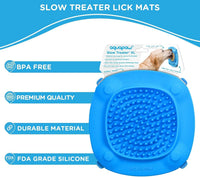 Lick Mat for Dogs with Suction Cups, XL, Blue - 1-Pack XL - image 2