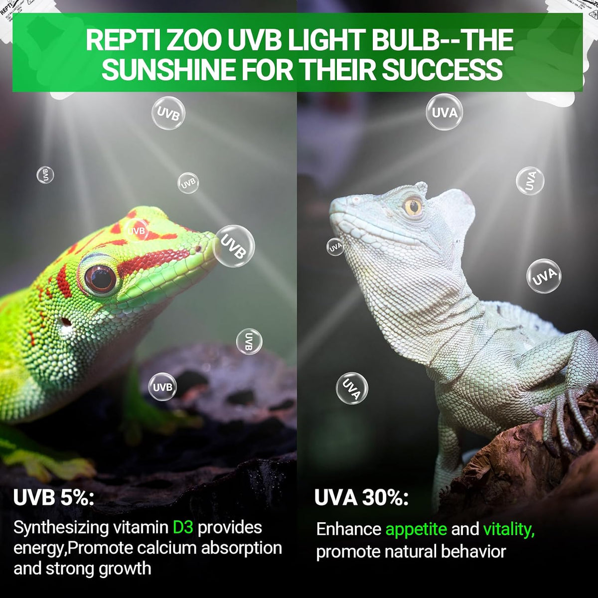 REPTI ZOO UVB Light for Tropical Reptile - 5.0 15W - image 3