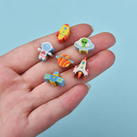 300PCS Mini Cute Animals and Fruits Pencil Erasers for Kids Bulk – Fun for Kids & Family - small / Outer space - image 4