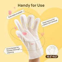 HICC PET Cleaning Deodorizing Glove Wipes for Dogs & Cats, Vet Recommended Hypoallergenic Pet Cleaning and Hydrating Glove Wipes, Nourish Fur Coconut Oil Pet Bathing Wipes for Horse Coat Care