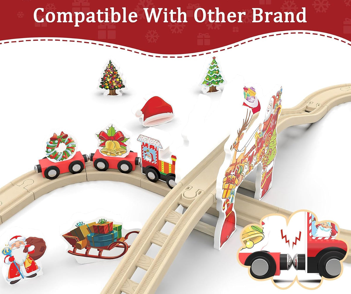 Z MAYABBO battery powered toy train with 2 magnetic cargo cars and action figure - view 8