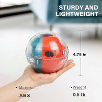 PrimePets Dog Treat Ball, Adjustable Food Dispensing Interactive Toys, Slow Feeder Treat Ball, 4.8'' Green/Red