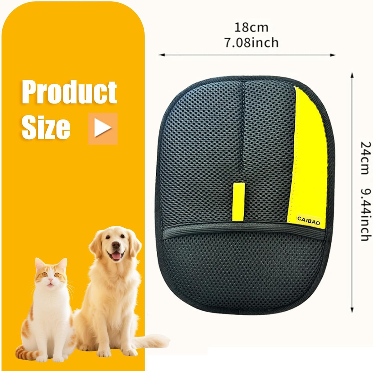 Electrostatic Pet Hair Removal Gloves – Essentials for Cats - 3pcs-Black - image 4