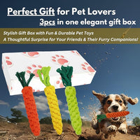 3PCS Mixed Color Woven Pet Rope Toys (Yellow, Green, Orange), Chew Toys for Dogs & Cats, Safe & Durable Braided Rope Toys for Pets