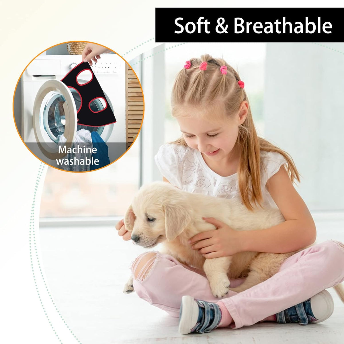 Dog Grooming Hammock Harness - Black S - image 3