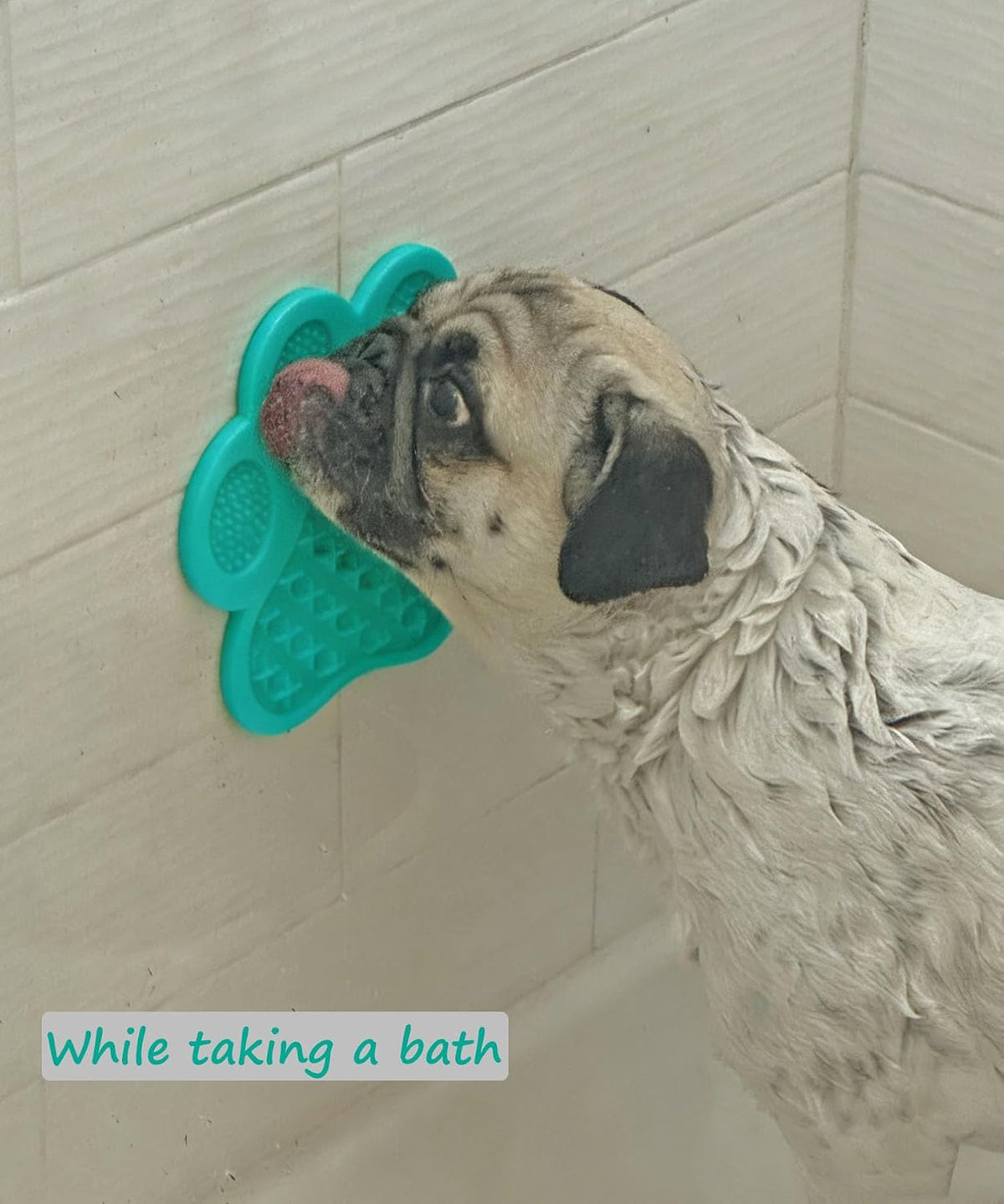 Dog Lick Pad, Dog Feeding Mats Slow Eating Pet Mat with Super Suction for Dogs Licking Peanut - Turquoise - image 4