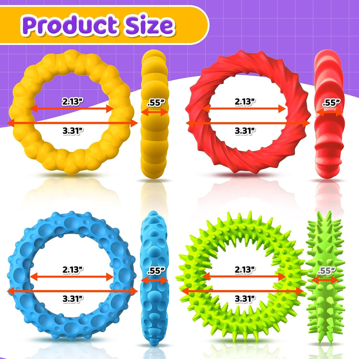 Sensory Toys Fidget Prizes for Kids Adults 4 Pack Stretchy - 4 Pack / 4 - image 3