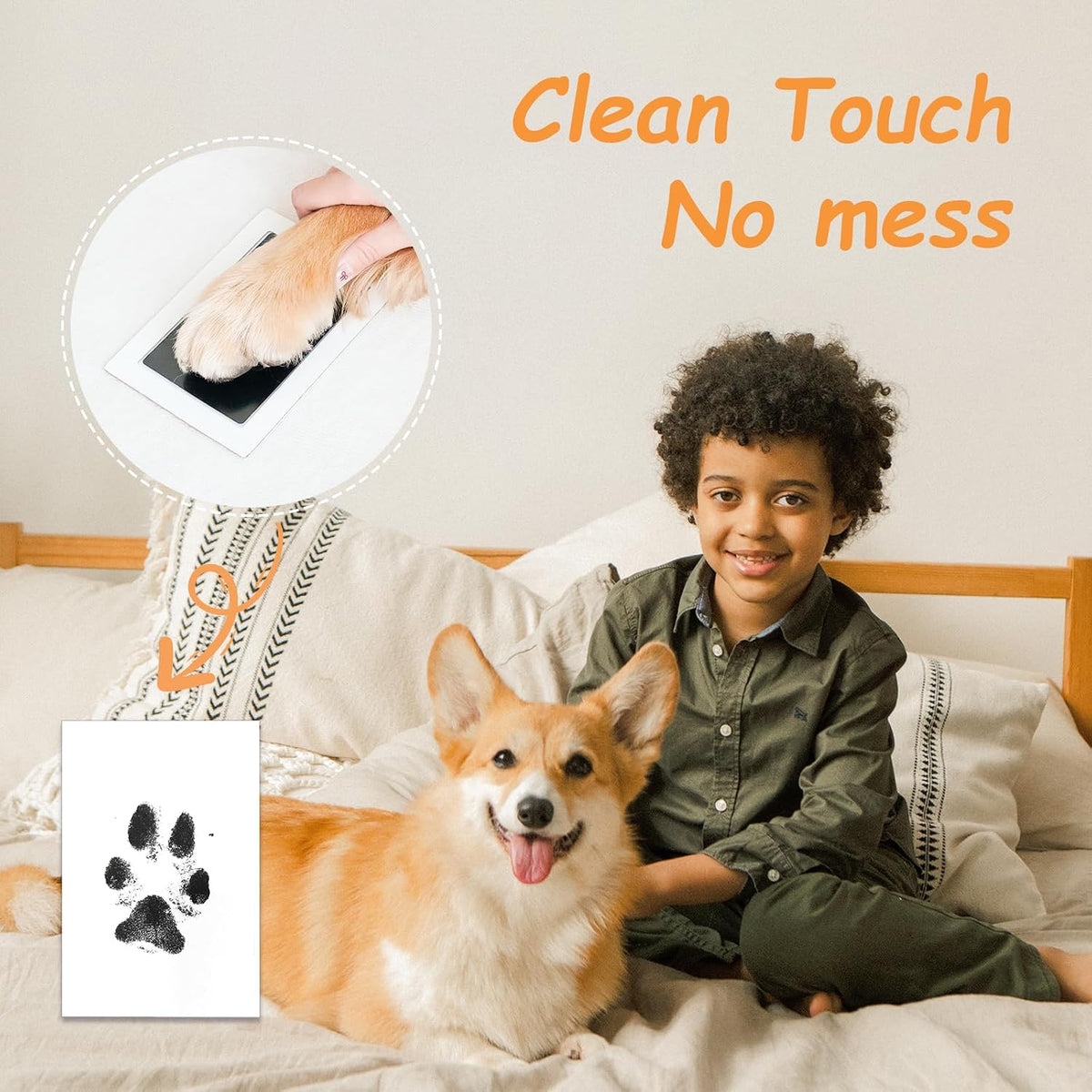Inkless Paw Print Kit, Dog Paw Print Kit, Dog Nose Print Kit - Black / Small-Medium 4 Pack - image 2