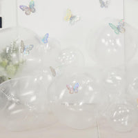 12PCS Iridescent Round Foil Balloons 22" 15" 10" Large Holographic - 22/15/10inch Clear - image 3