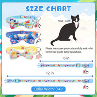 Halloween Cat Collar Breakaway with Bowtie and Bells - Summer Pattern - image 2