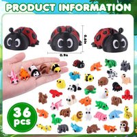 Celltestria 18PCS 3D Printed Skeleton Fidget Toys with Coffin Storage - 36Pcs Mini Animals - image 2