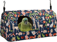ShuRung Parrot Cockatiel Warm House Bird Nest Bed Winter Hanging - L